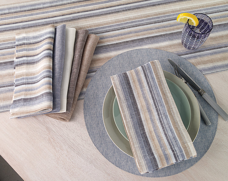 Multi-Striped Marina Napkins - Set of 3