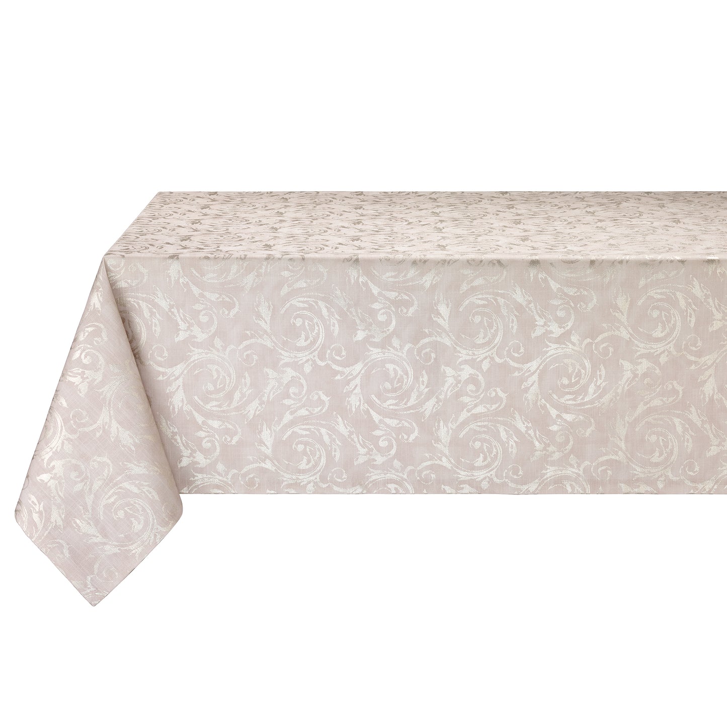 Palazzo Scroll Metallic Printed Table Linens