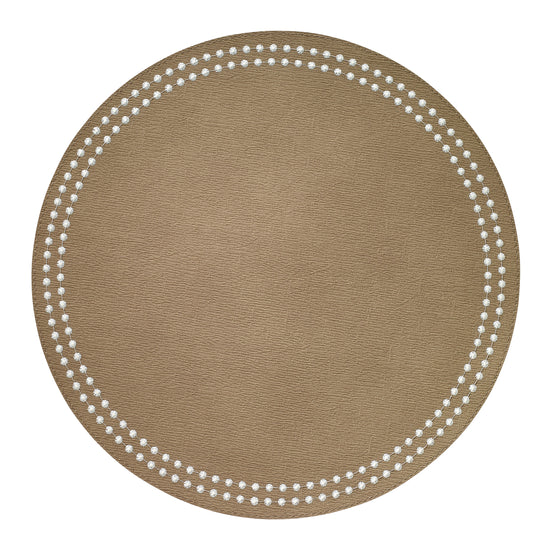 Pearls Tobacco Cream Placemats - Set of 3