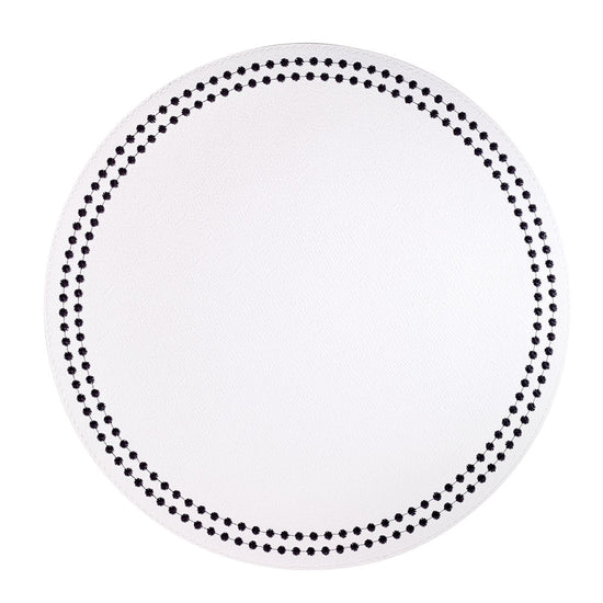 Pearls White Black Placemats - Set of 9