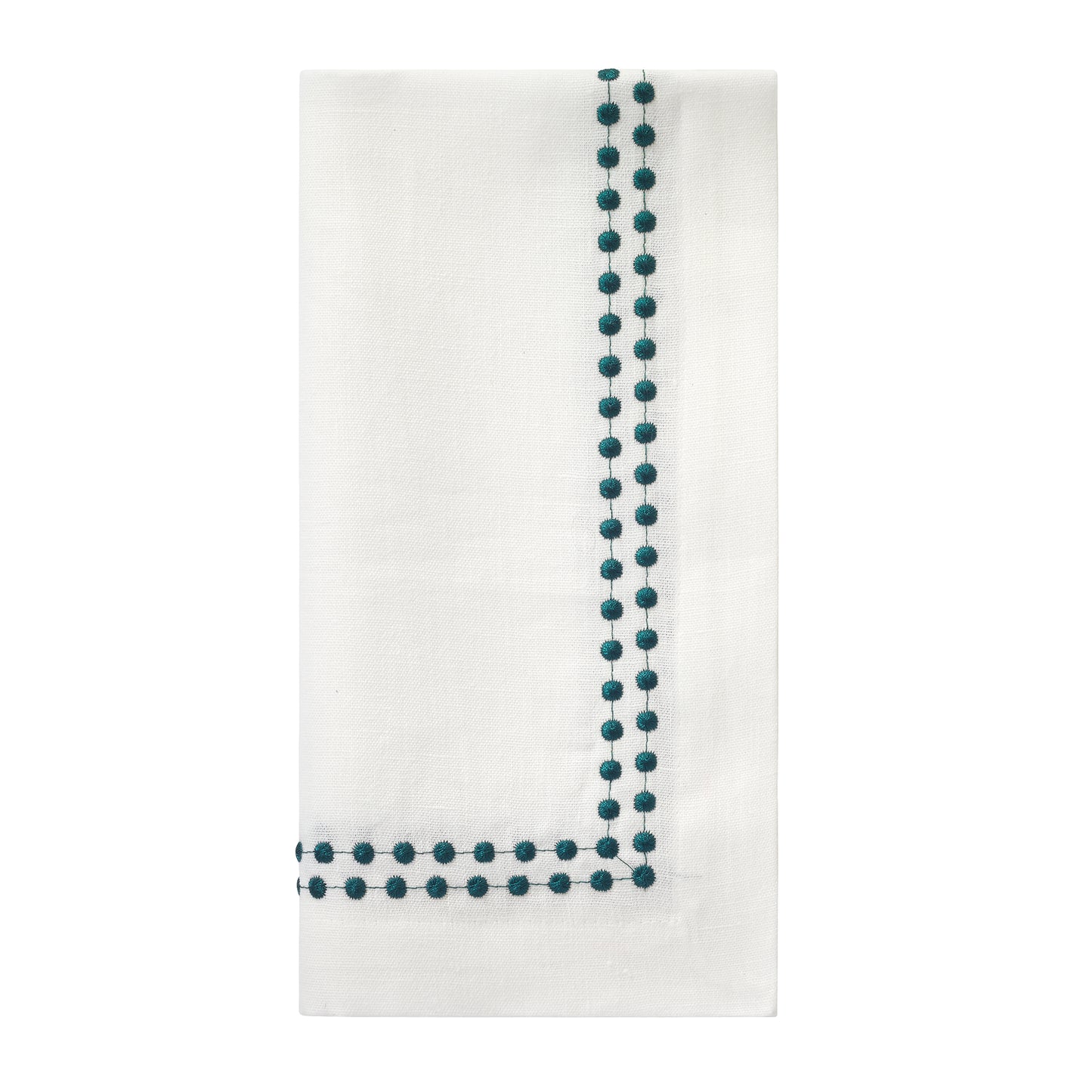 Pearls Embroidered Linen Napkins