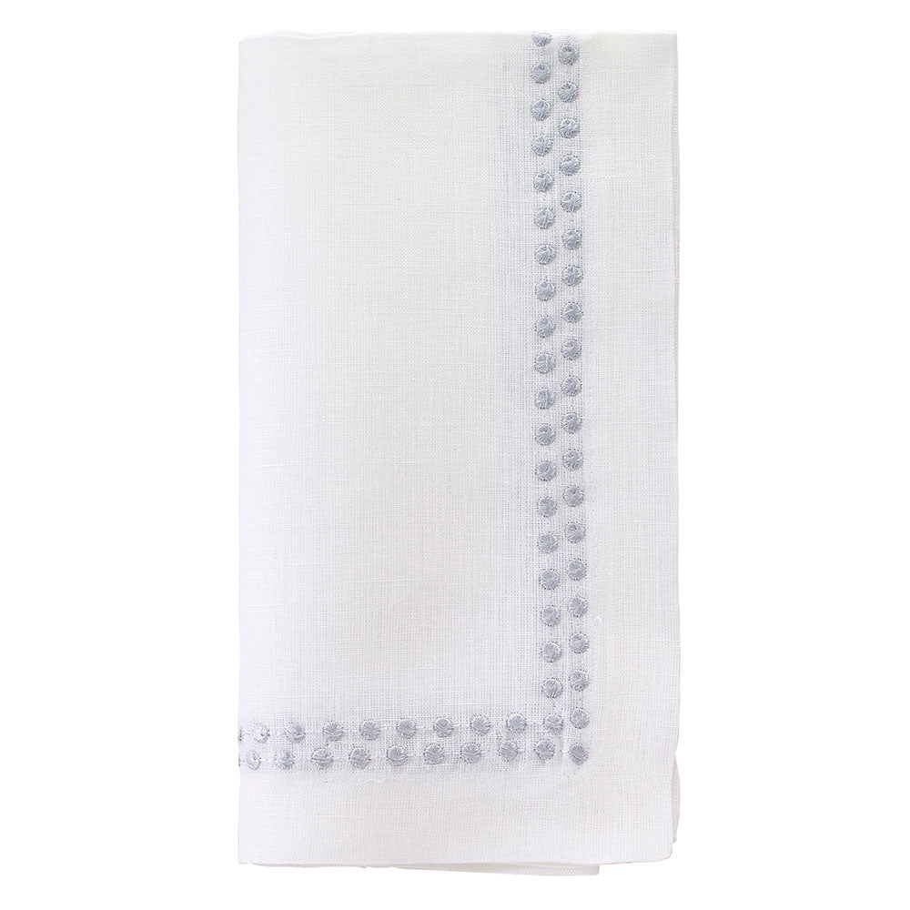 Pearls Silver Napkins - Set of 4