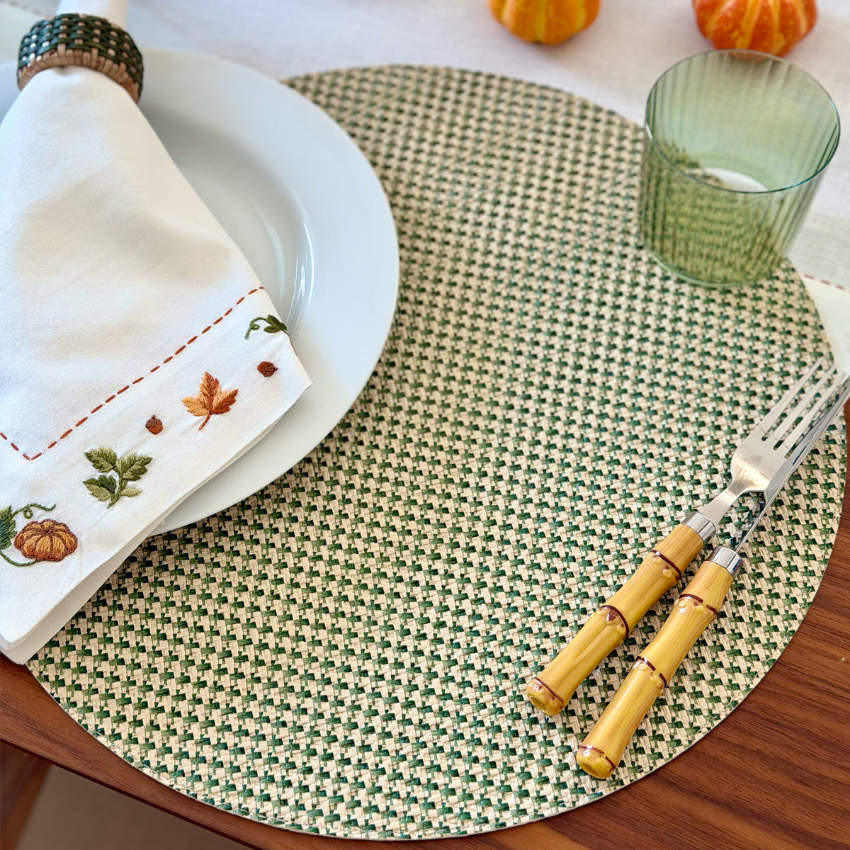 Rattan Textured Vinyl Placemats