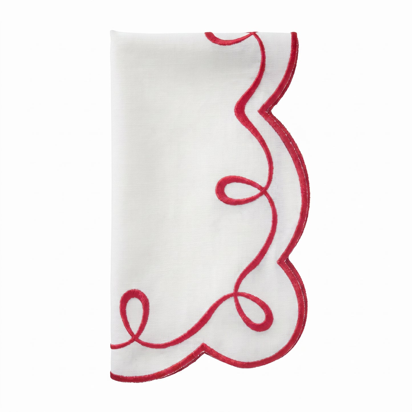 Ribbon Twirl Embroidered Napkins and Runners