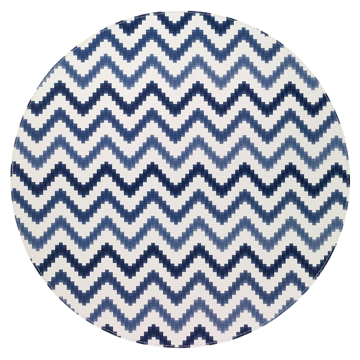 Ripple Navy Round Mats - Set of 3