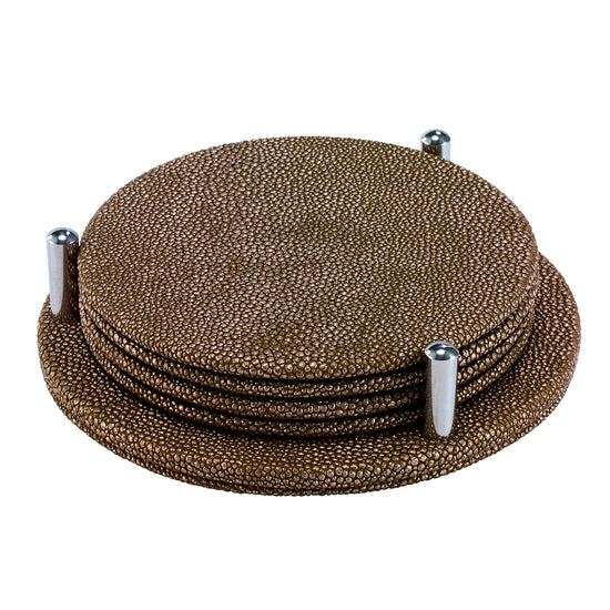 Stingray Round Coasters with Holder