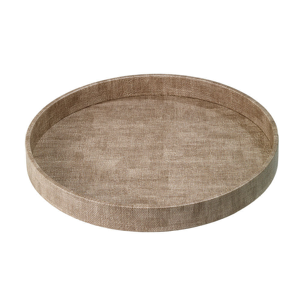 Luster Sand Round Tray