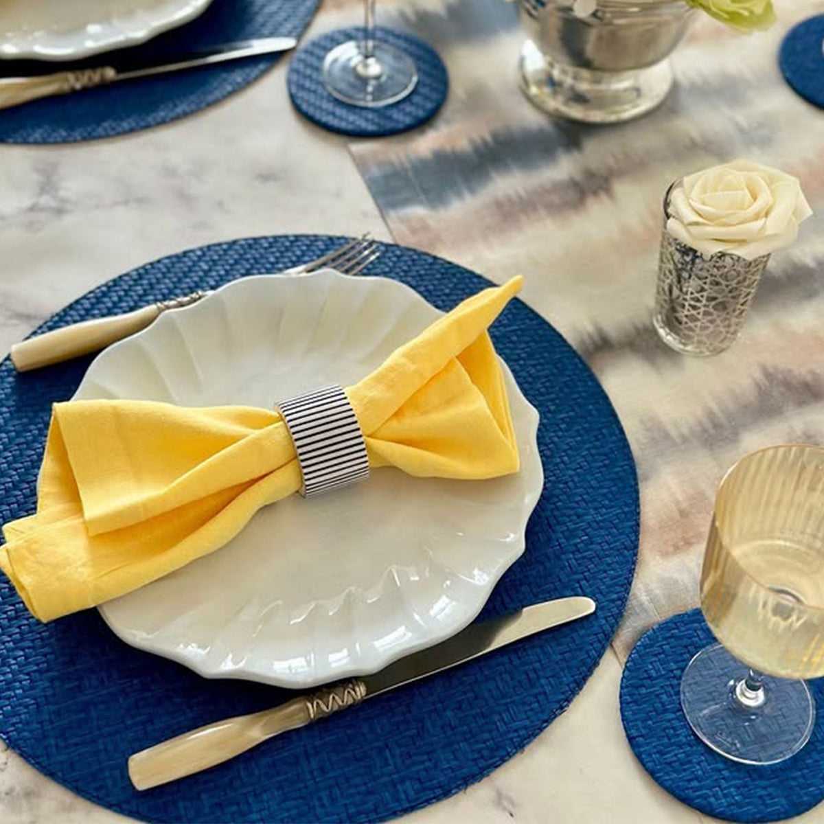 Wicker Textured & Colorful Vinyl Placemats