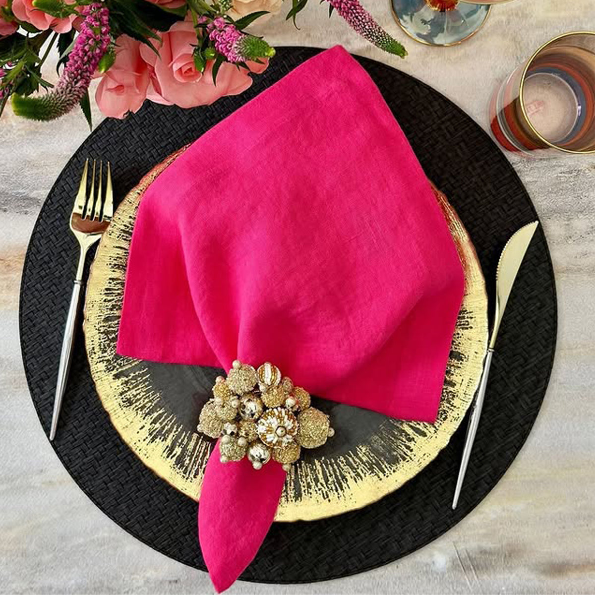 Wicker Textured & Colorful Vinyl Placemats