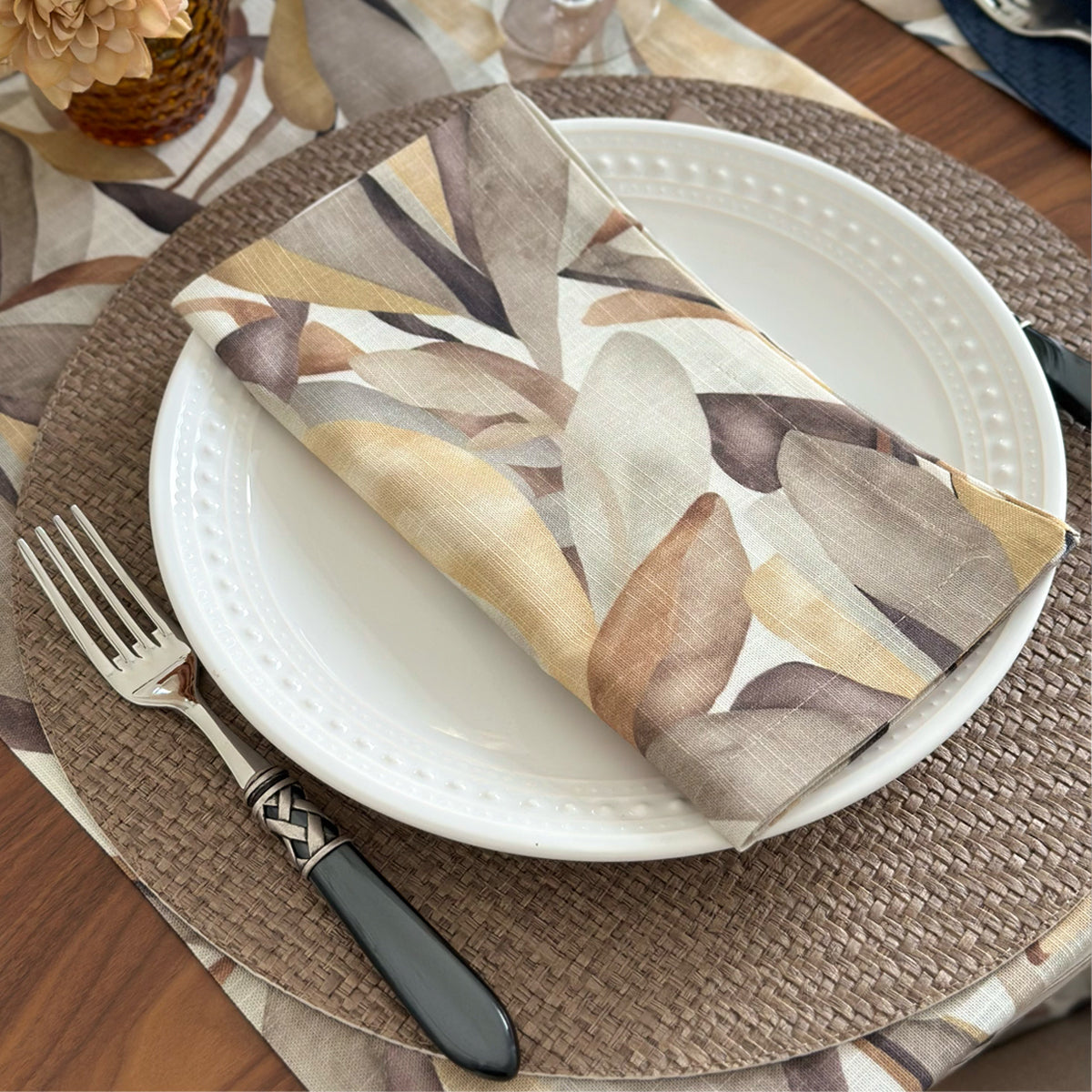 Wicker Textured & Colorful Vinyl Placemats