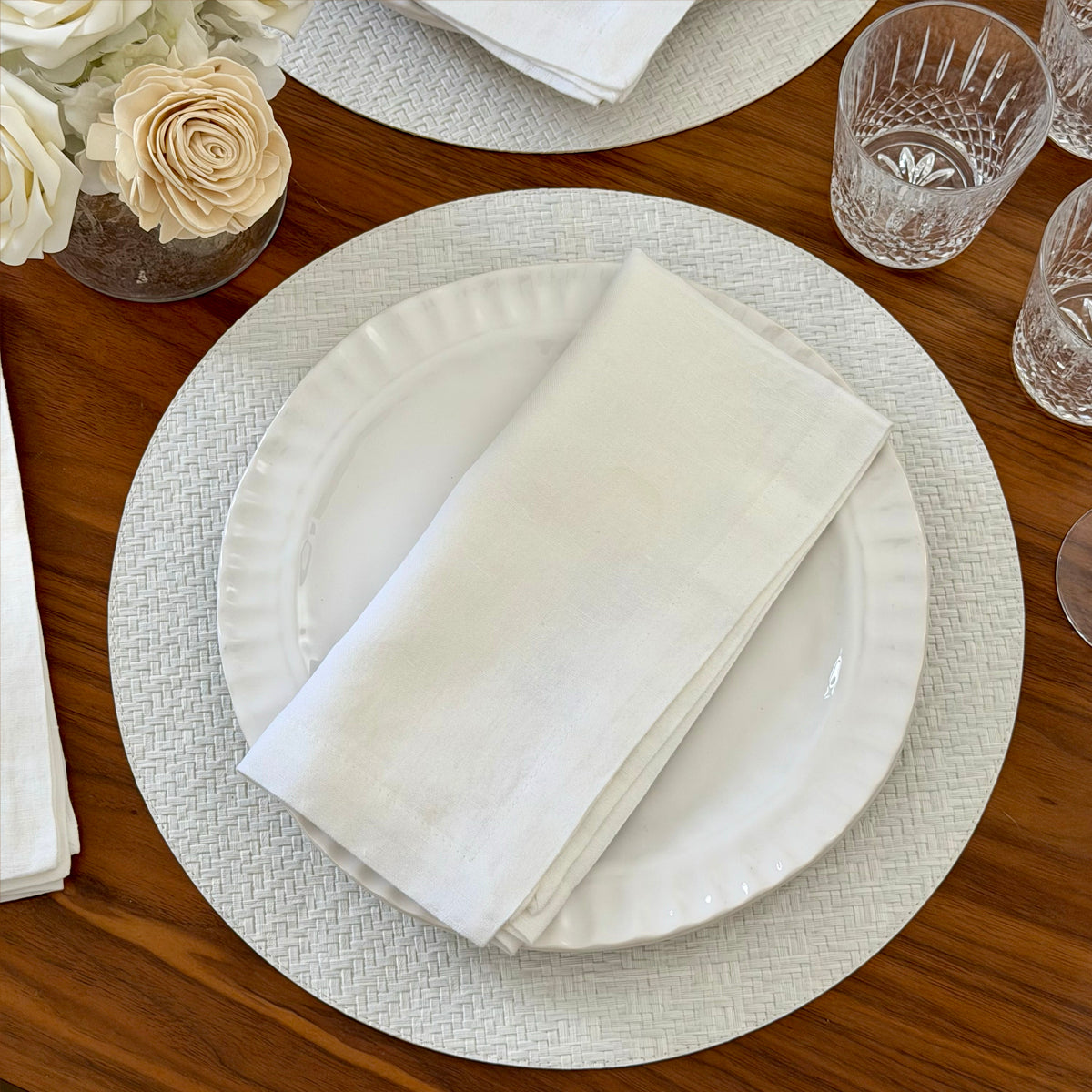 Wicker Textured & Colorful Vinyl Placemats
