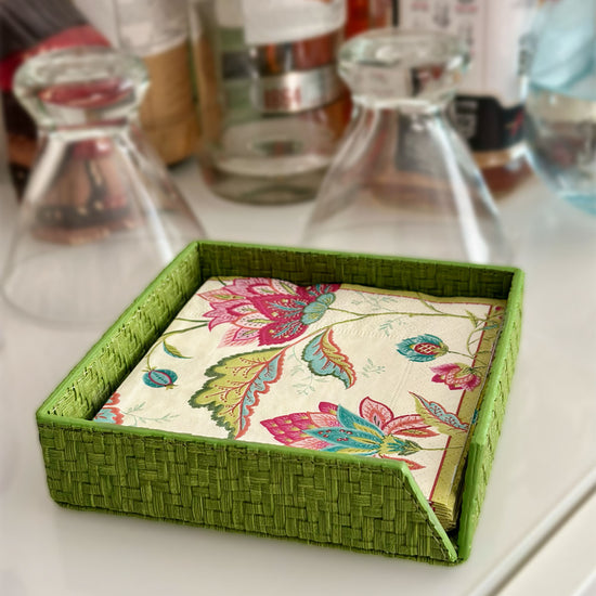 Wicker Cocktail Napkin Box