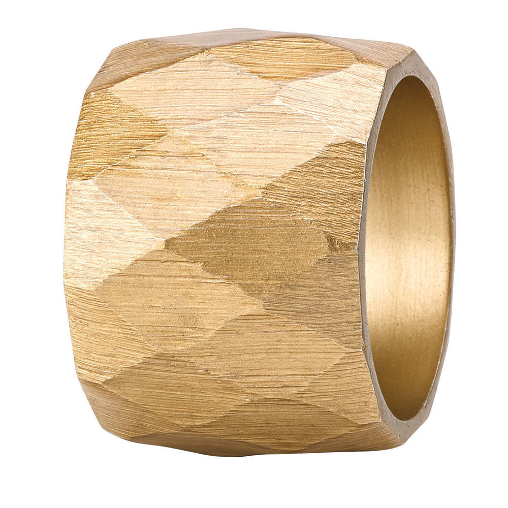 Harlequin Gold Napkin Ring - Set of 2