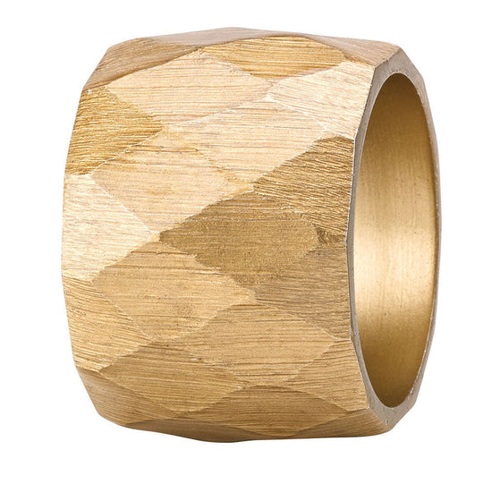 Harlequin Gold Napkin Ring - Set of 2