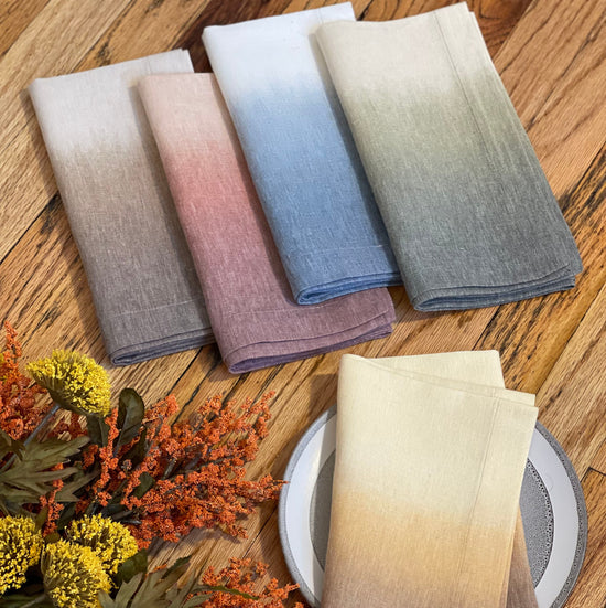 Ombre Golden Honey Napkins - Set of 3